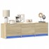 Mueble de TV LED madera de ingeniería roble Sonoma 140x34x40