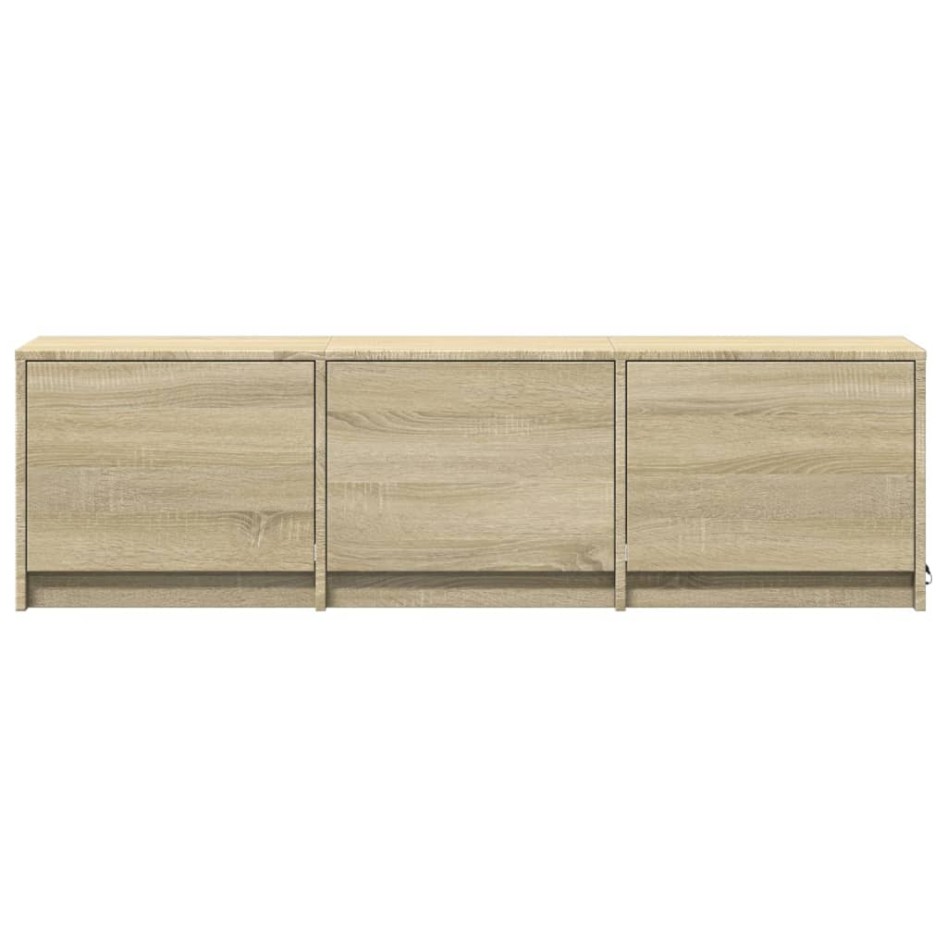 Mueble de TV LED madera de ingeniería roble Sonoma 140x34x40