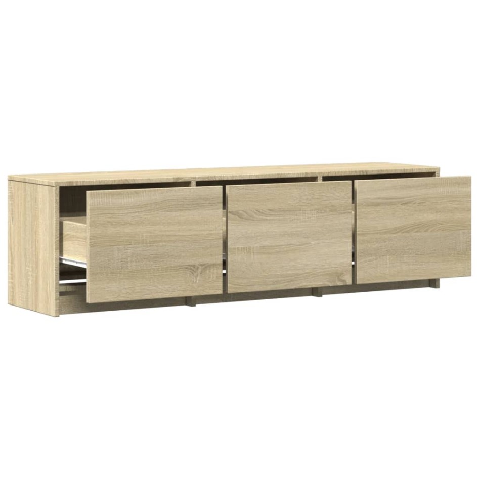 Mueble de TV LED madera de ingeniería roble Sonoma 140x34x40