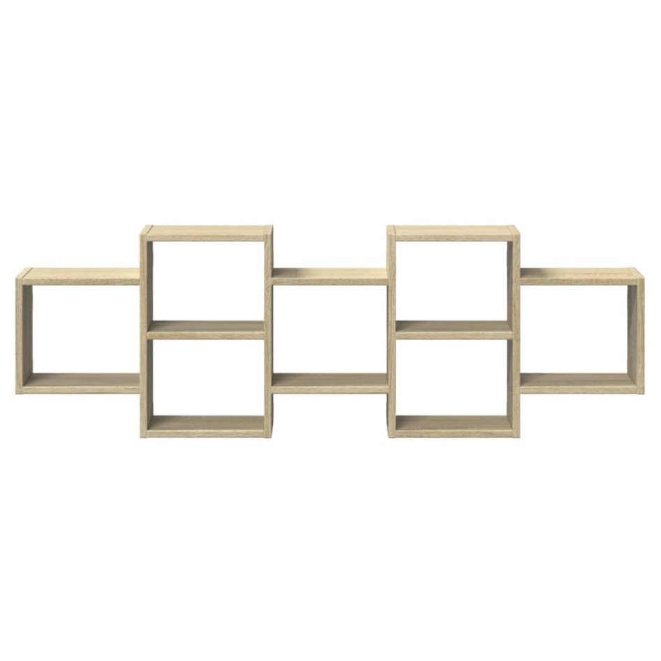 Estante de pared madera ingeniería roble Sonoma 129x18x42