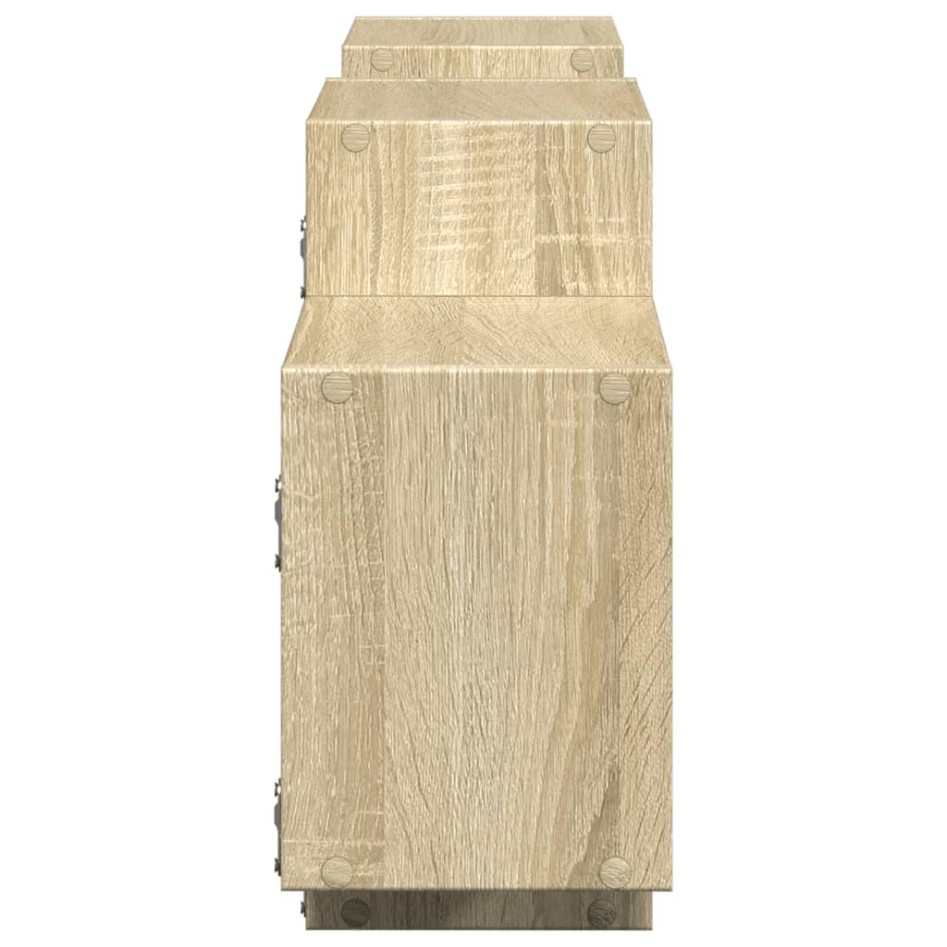 Estante de pared madera ingeniería roble Sonoma 129x18x42