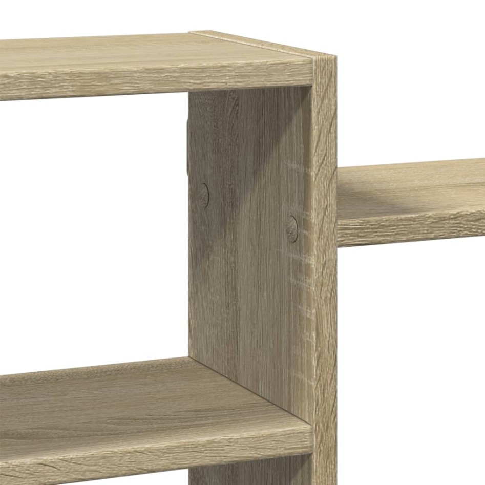Estante de pared madera ingeniería roble Sonoma 129x18x42