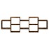 Estante de pared madera ingeniería roble ahumado 129x18x42
