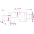 Estante de pared madera ingeniería roble ahumado 129x18x42