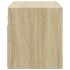 Mueble de TV de pared con luces LED roble Sonoma 100x31x35