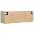 Mueble de TV de pared con luces LED roble Sonoma 100x31x35