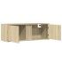 Mueble de TV de pared con luces LED roble Sonoma 100x31x35