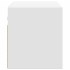 Mueble de TV de pared con luces LED blanco 100x31x35