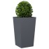 Jardinera hexagonal acero antracita 45x45x75