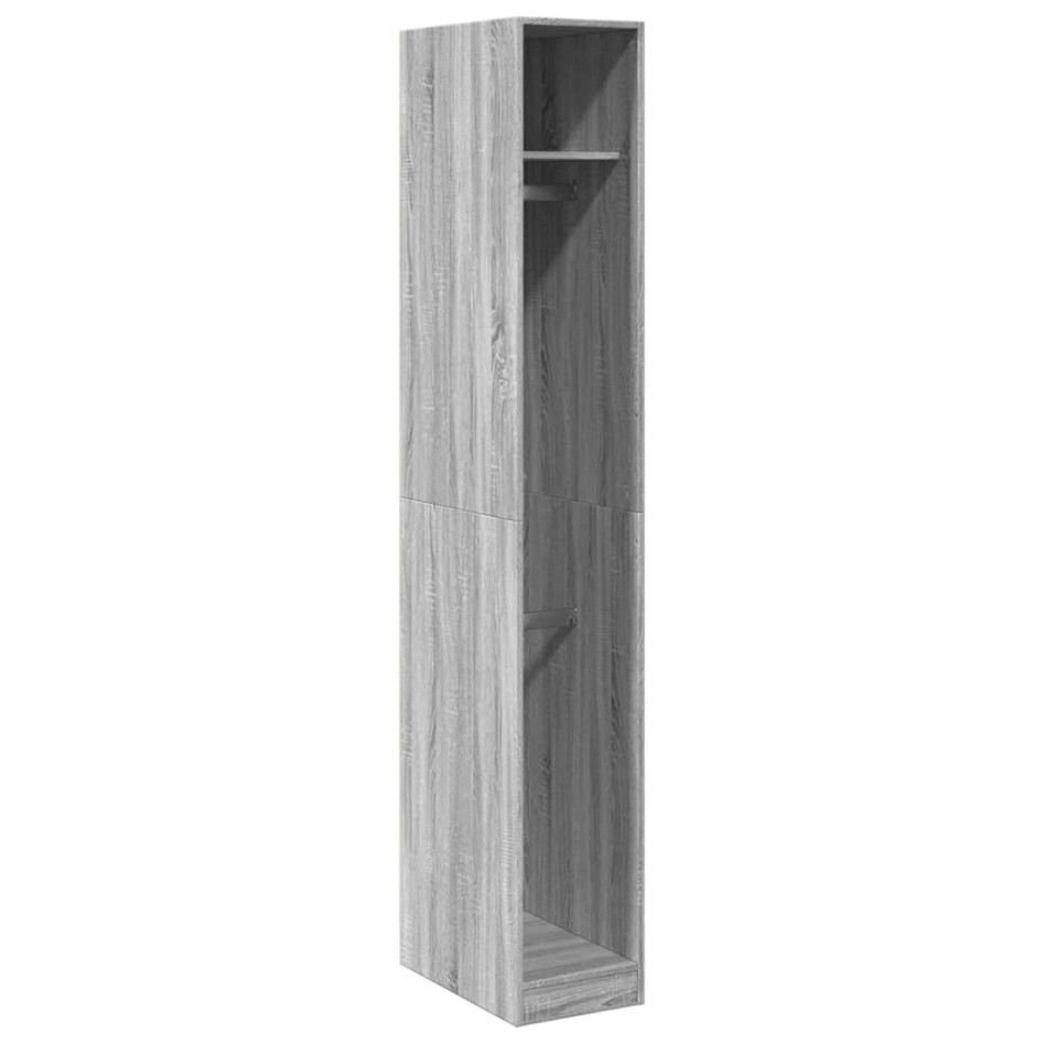 Armario de madera de ingeniería gris Sonoma 30x50x200