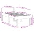 Estructura de cama sin colchón madera maciza pino 75x190