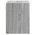 Mesitas de noche de pared con luces LED 2 unidades gris