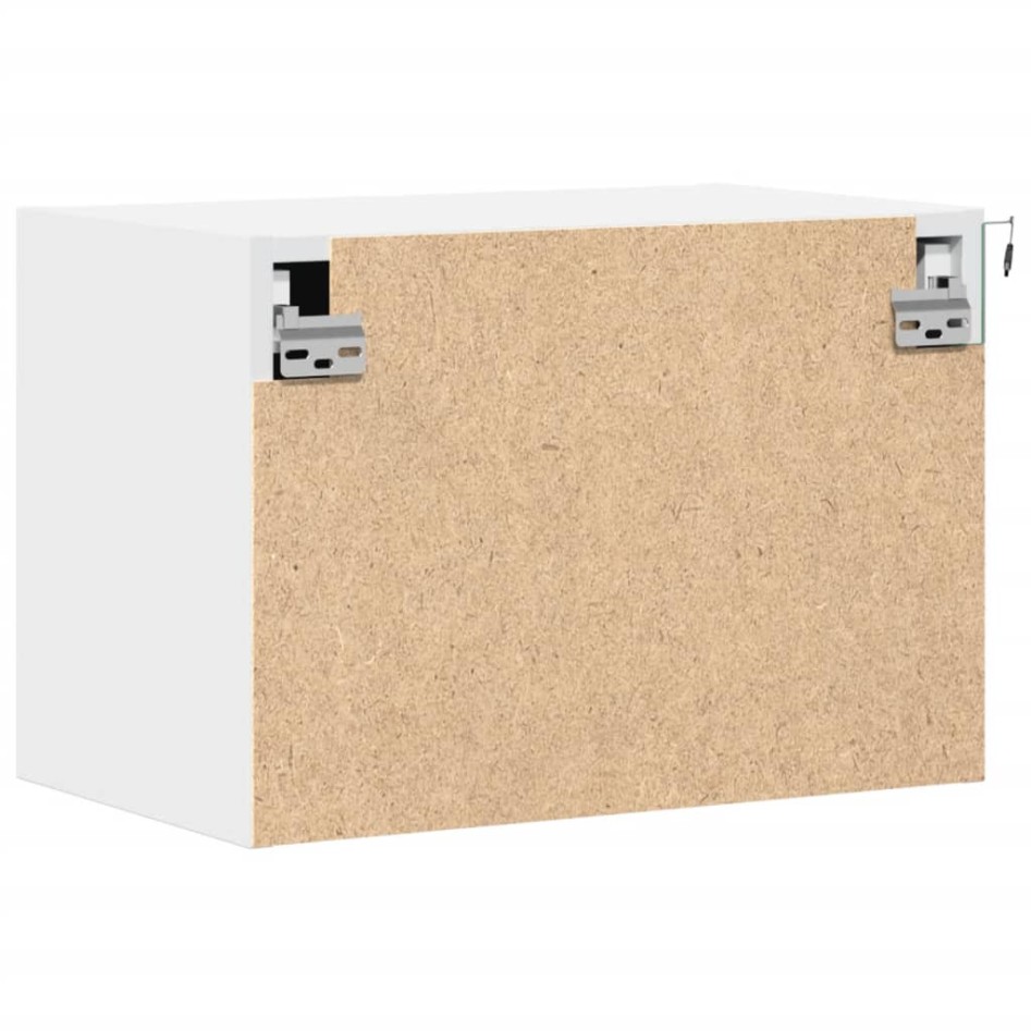 Mesitas de noche de pared con luces LED 2 unidades