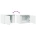 Mesitas de noche de pared con luces LED 2 unidades