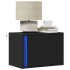 Mesitas de noche de pared con luces LED 2 unidades