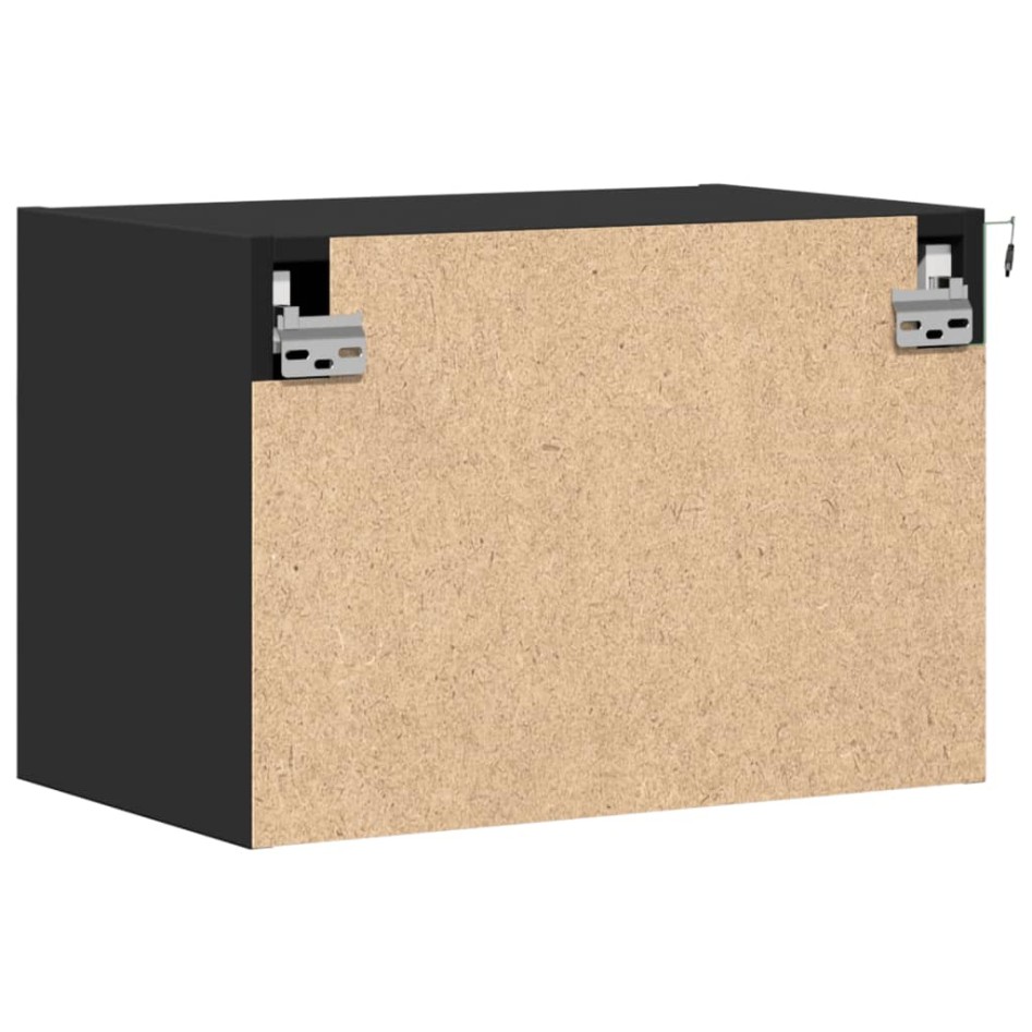 Mesitas de noche de pared con luces LED 2 unidades