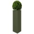 Jardinera triangular acero verde oliva 30x26x75
