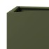 Jardinera triangular acero verde oliva 30x26x75