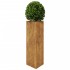 Jardineras triangulares 2 uds acero oxidado 30x26x75