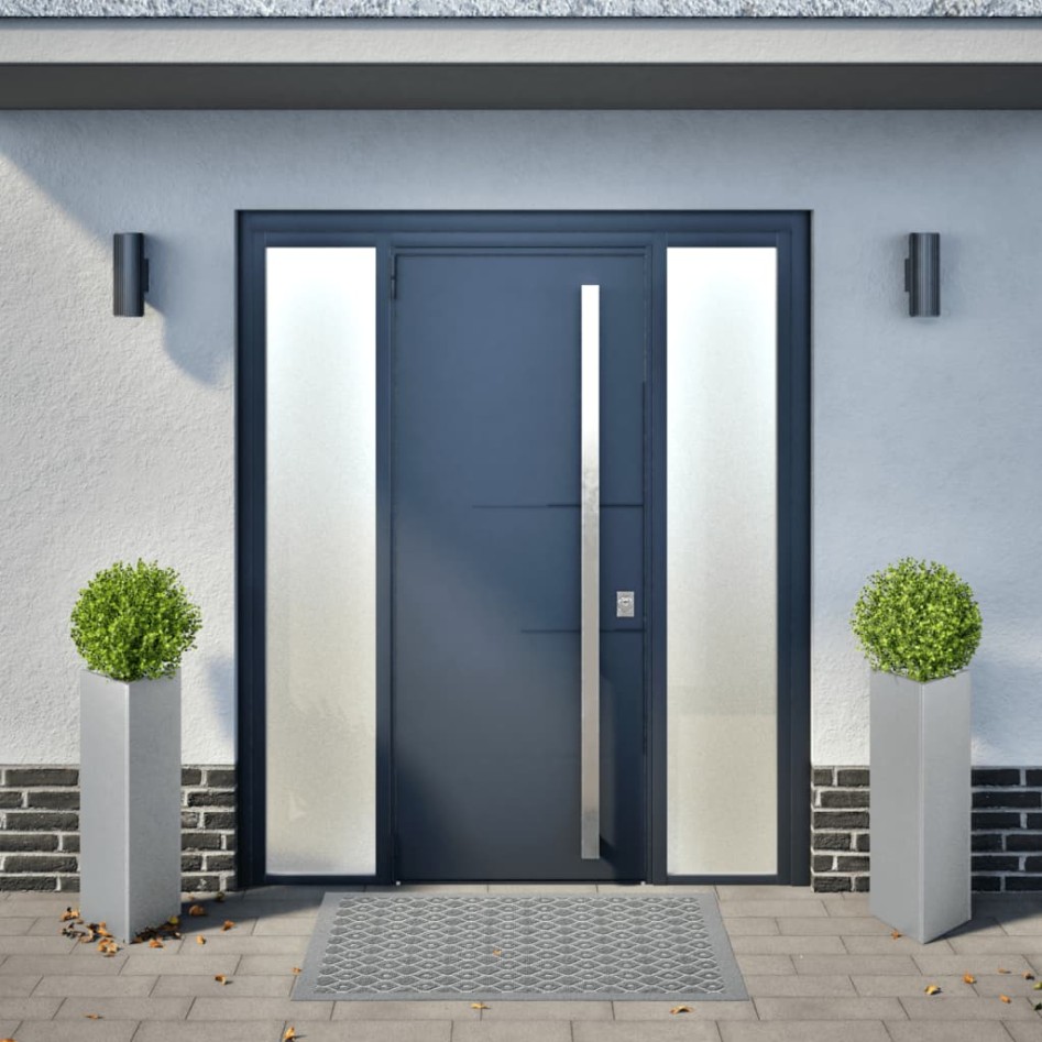 Jardineras triangulares 2 uds acero galvanizado 30x26x75