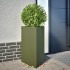 Jardinera triangular acero verde oliva 50x43x75