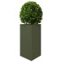 Jardinera triangular acero verde oliva 50x43x75