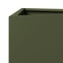 Jardinera triangular acero verde oliva 50x43x75