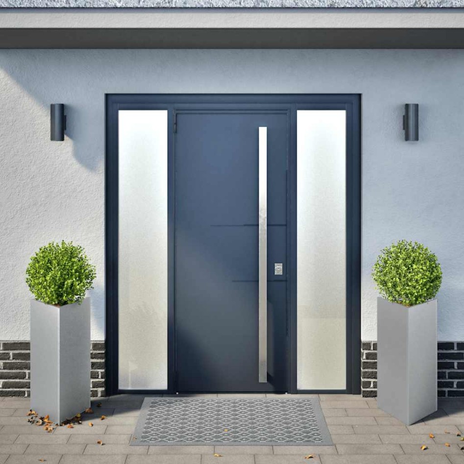 Jardineras triangulares 2 uds acero galvanizado 40x40x75