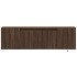 Mueble de TV de pared con luces LED marrón roble 135x31x39,5