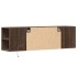 Mueble de TV de pared con luces LED marrón roble 135x31x39,5