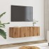 Muebles para TV de pared 2 uds roble artesanal 100x30x30