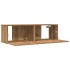 Muebles para TV de pared 2 uds roble artesanal 100x30x30