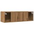 Muebles para TV de pared 2 uds roble artesanal 100x30x30