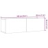 Muebles para TV de pared 2 uds roble artesanal 100x30x30