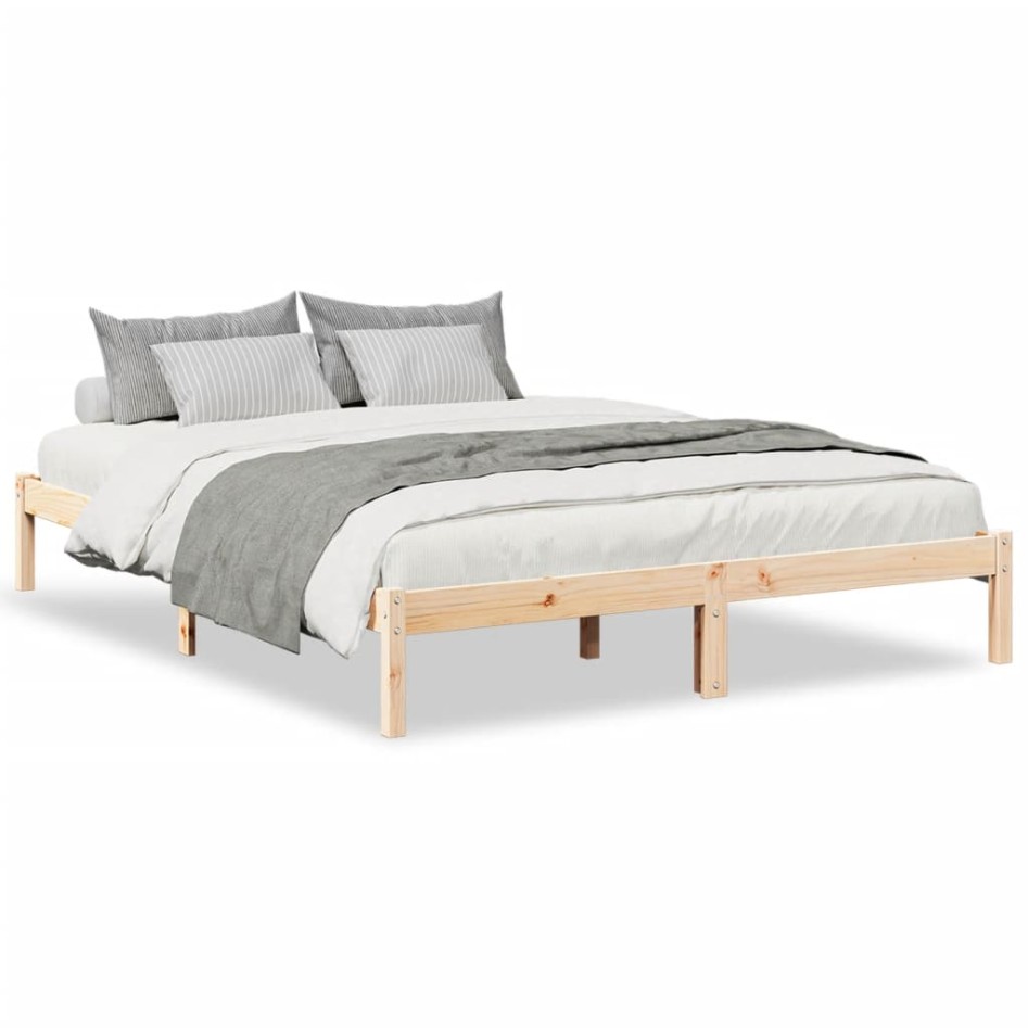 Cama extralarga sin colchón madera maciza de pino 140x210