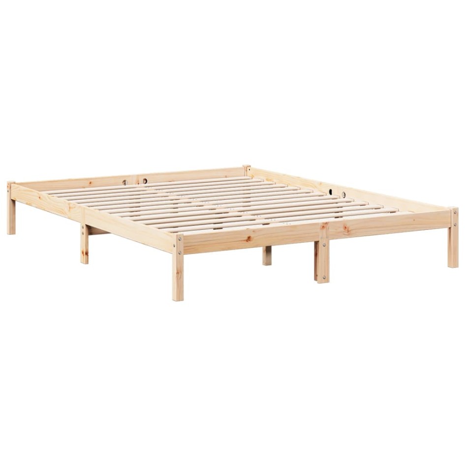 Cama extralarga sin colchón madera maciza de pino 140x210