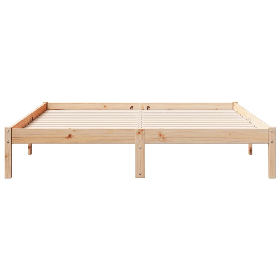 Cama extralarga sin colchón madera maciza de pino 140x210