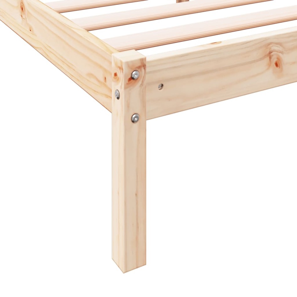 Cama extralarga sin colchón madera maciza de pino 140x210