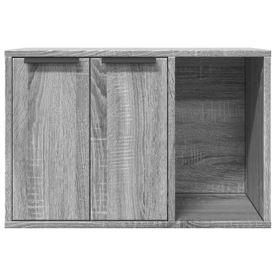 Mueble arenero para gatos madera gris Sonoma 60x40x40