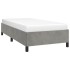Estructura de cama sin colchón terciopelo gris claro 80x200
