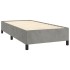Estructura de cama sin colchón terciopelo gris claro 80x200