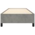 Estructura de cama sin colchón terciopelo gris claro 80x200