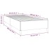Estructura de cama sin colchón terciopelo gris claro 80x200