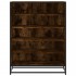 Zapatero de madera y metal roble ahumado 75x38x97,5