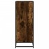Zapatero de madera y metal roble ahumado 75x38x97,5