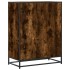 Zapatero de madera y metal roble ahumado 75x38x97,5