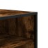 Zapatero de madera y metal roble ahumado 75x38x97,5