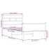 Estructura de cama sin colchón madera roble Sonoma 75x190
