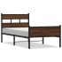 Estructura de cama sin colchón madera marrón roble 100x200