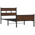 Estructura de cama sin colchón madera marrón roble 100x200